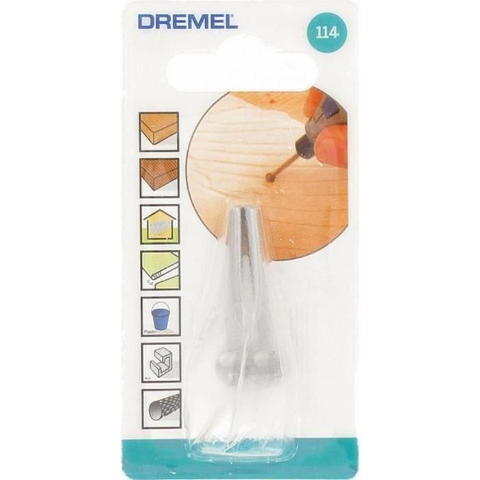 Dremel 114 Lote 2 cortadores de alta velocidad de acero Ø 7.8mm para formar, ahuecar, ranurar y perforar metal blando, plástico, madera 1 Dremel 114 Lote 2 cortadores de alta velocidad de acero Ø 7.8mm para formar, ahuecar, ranurar y perforar metal blando, plástico, madera 1