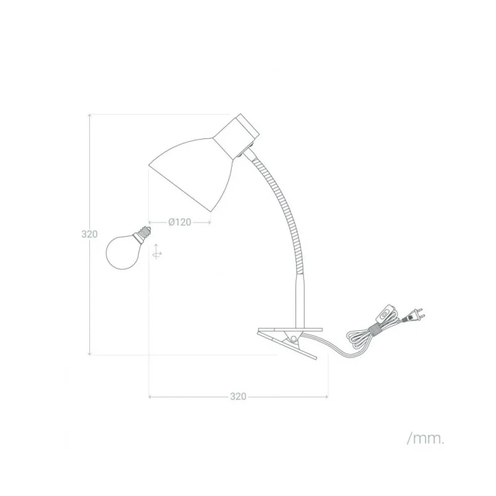 Lámpara de Mesa Chishui SKD-T1005 Flexo Escritorio Acero con Pinza E27 para Oficina Hogar 7 Lámpara de Mesa Chishui SKD-T1005 Flexo Escritorio Acero con Pinza E27 para Oficina Hogar 7