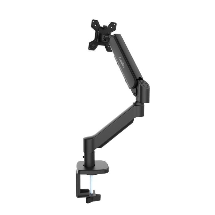 Coolbox Soporte Monitor para Escritorio hasta 32 Pulgadas, 8 kg, VESA 75x75 100x100, Brazo con Abrazadera, Gas Neumático, Negro Mate 1 Coolbox Soporte Monitor para Escritorio hasta 32 Pulgadas, 8 kg, VESA 75x75 100x100, Brazo con Abrazadera, Gas Neumático, Negro Mate 1