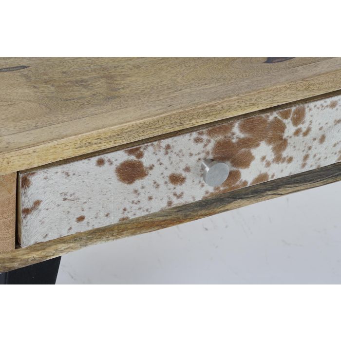 DKD Home Decor Mesa Centro Colonial con 2 Cajones de Madera de Mango y Metal Marrón y Negro 110x70x46 cm 7
