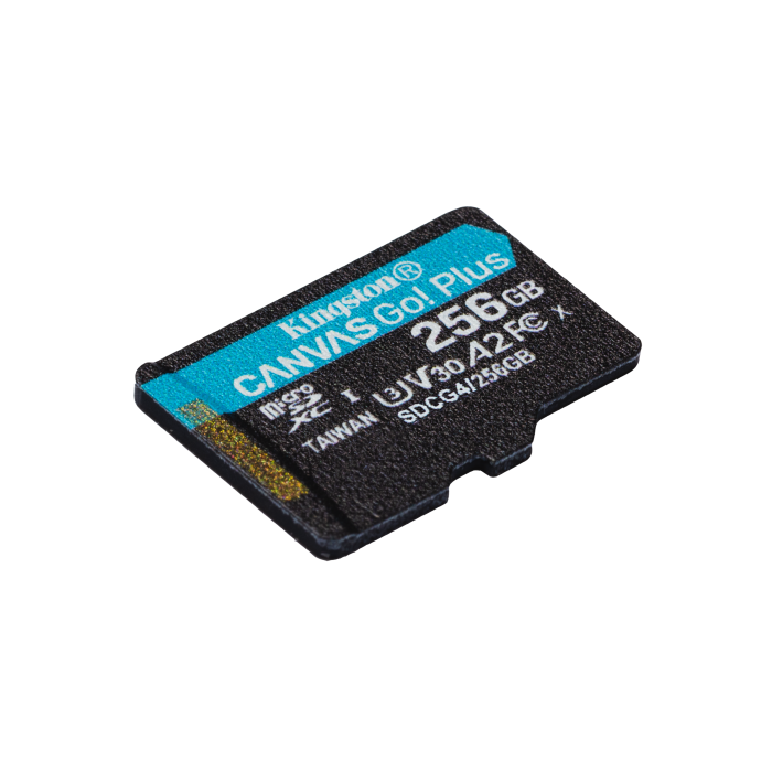 Kingston Technology Tarjeta microSDXC Canvas Go Plus Gen4 de 256 GB, 200 MB/s, A2 U3 V30 y adaptador 3 Kingston Technology Tarjeta microSDXC Canvas Go Plus Gen4 de 256 GB, 200 MB/s, A2 U3 V30 y adaptador 3