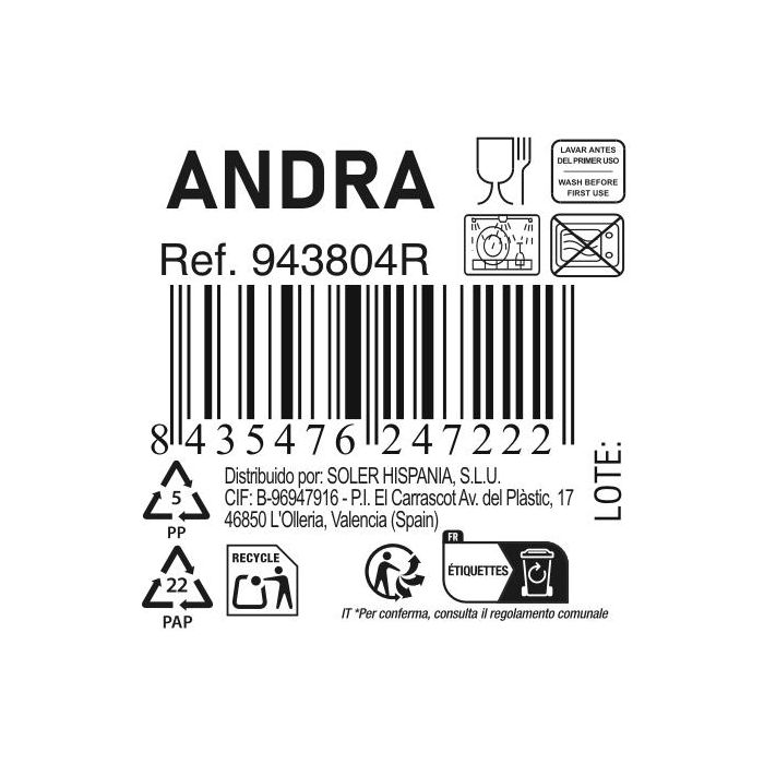 La Mediterranea Plato Hondo Andra Ø 21.5 cm (24 Unidades) 4