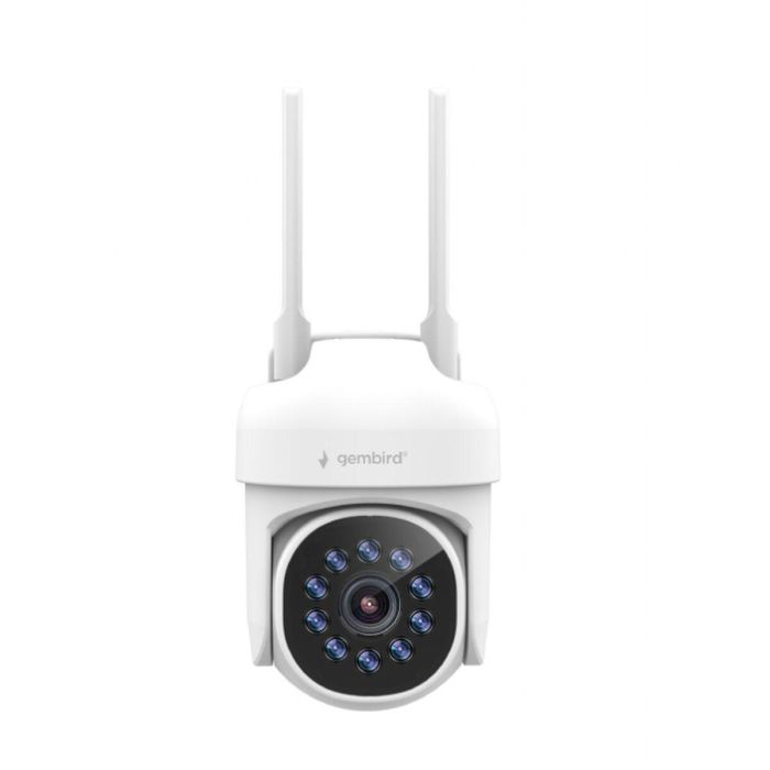 Gembird TSL-ODCAM-WRHD-01 Cámara de Seguridad IP Exterior Torreta QHD 2560x1440px Montaje Pared Wi-Fi Blanco FOV 120° Pan 355°
