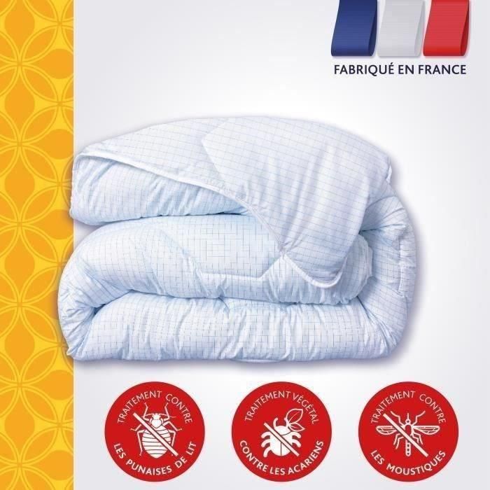 DODO edredón nórdico templado 140x200 cm - 1 persona - Protección antiinsectos y antiácaros - 300 g/m² - Blanco - Hecho en Francia 2 DODO edredón nórdico templado 140x200 cm - 1 persona - Protección antiinsectos y antiácaros - 300 g/m² - Blanco - Hecho en Francia 2