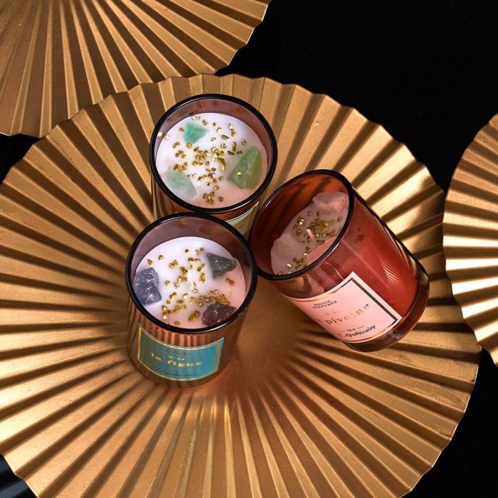 Home Deco Factory Vela Perfumada Piedras Apothicaire altura 6,5 cm 1