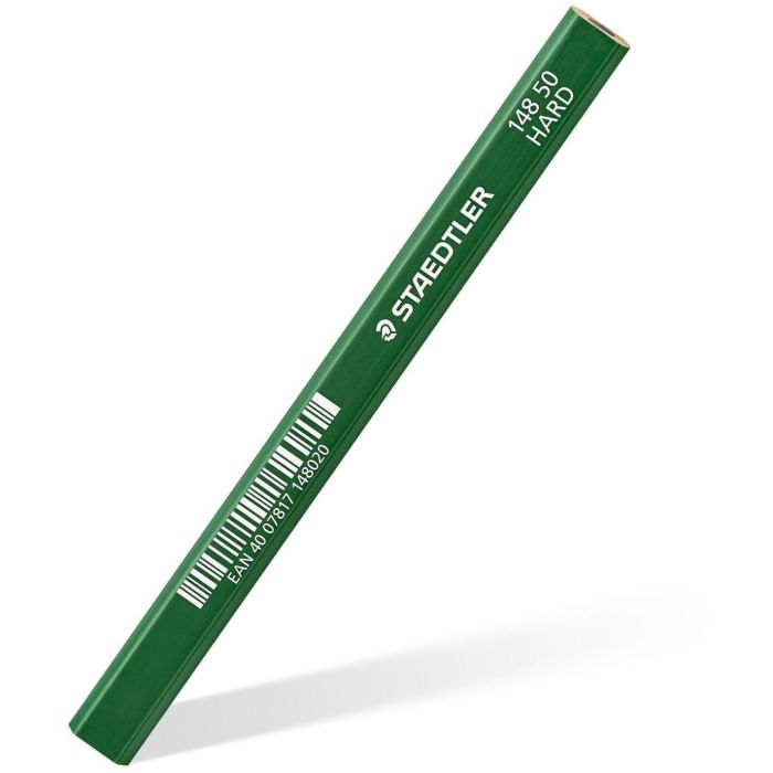 STAEDTLER 148 50 Lápiz de carpintero Zimmermannbleistift duro con certificado FSC