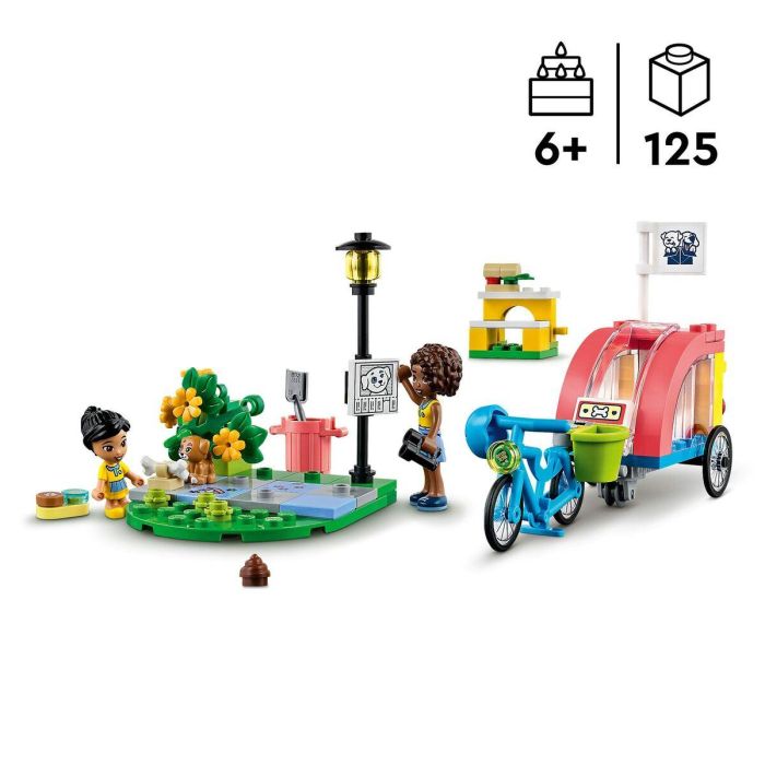 Lego Friends 41738 The Canine Rescue Bike, Juguete para niños de 6 años, con figura de cachorro 1