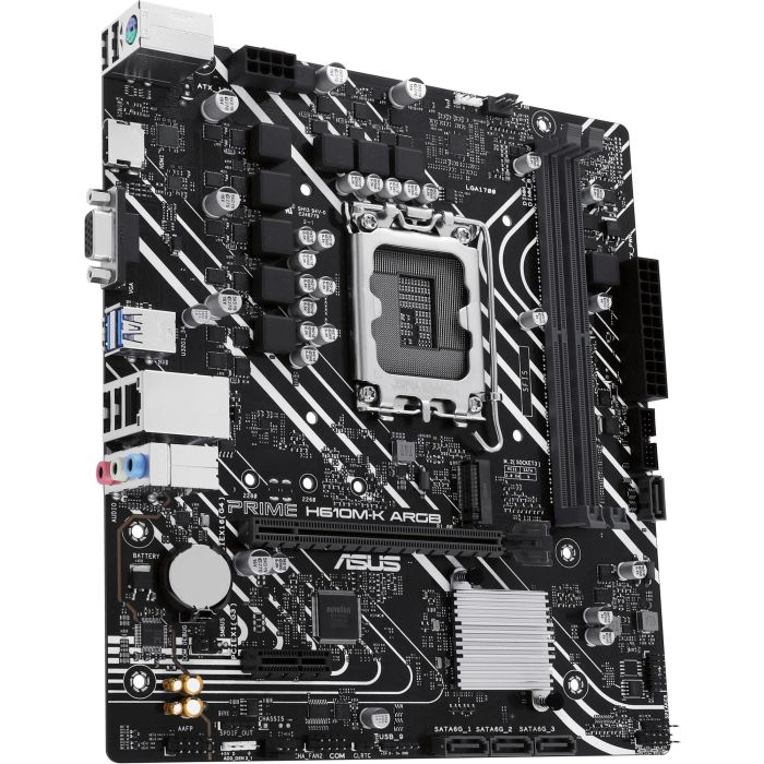Asus 90MB1G90-M0EAY0 Placa base Prime H610M-K ARGB Socket 1700 Micro ATX DDR5 PCIe 4.0 M.2 Intel 13a/12a Gen Aura Sync 3
