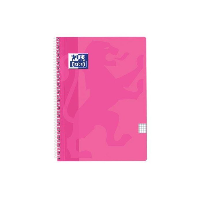 Bloc Oxford School Classic Tapa Pp Fº 80H Cuadric.4X4 90G Fucsia Pastel 5 unidades