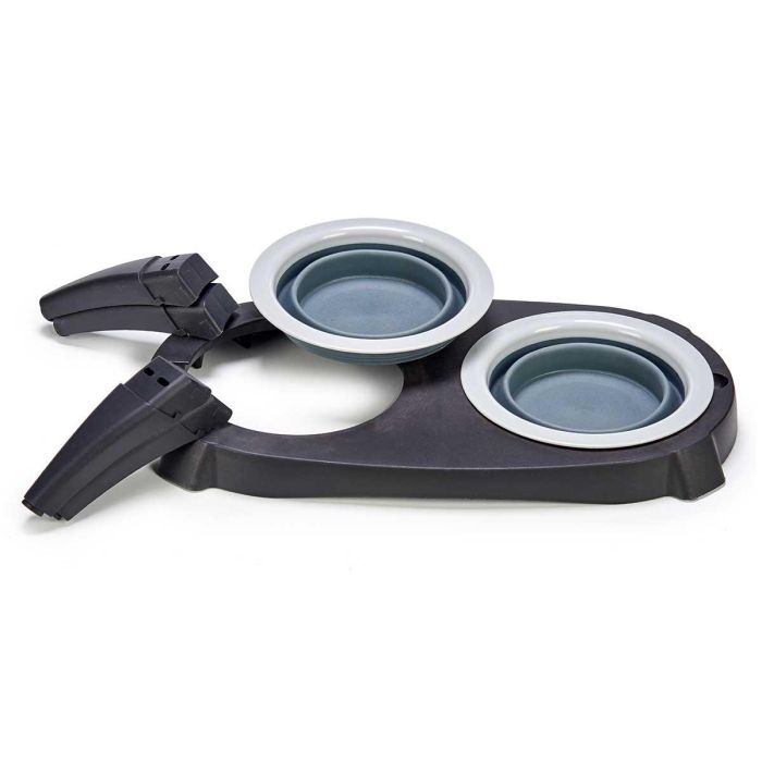 Mascow Comedero Doble Silicona Gris 22 x 3.5 x 40 cm (Set de 12)