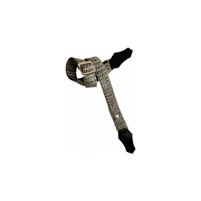 GETM Correa Guitarra Bajo Aussie Gator Ash Grey ajustable hasta 165 cm