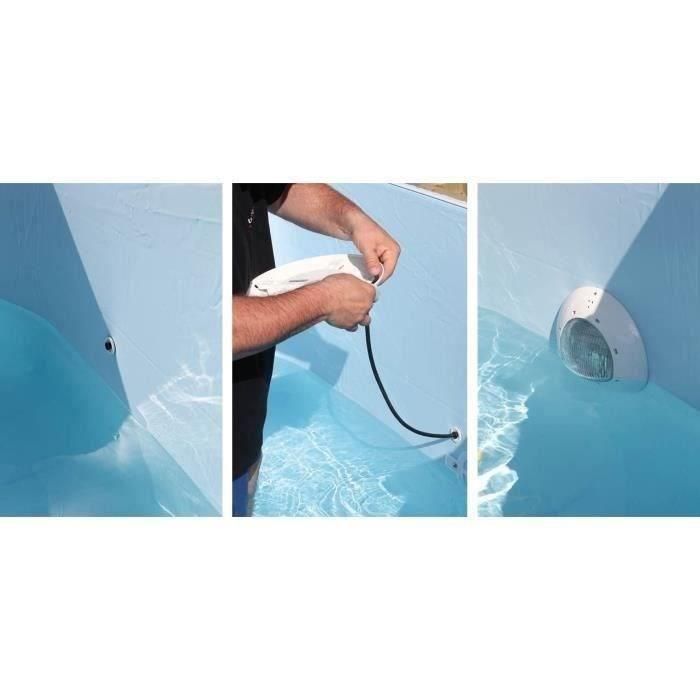 Ubbink 350 Foco LED Blanco 24W para Piscinas de Madera, IP68 Ø275mm x 75mm, con Transformador y Cable 5m 4