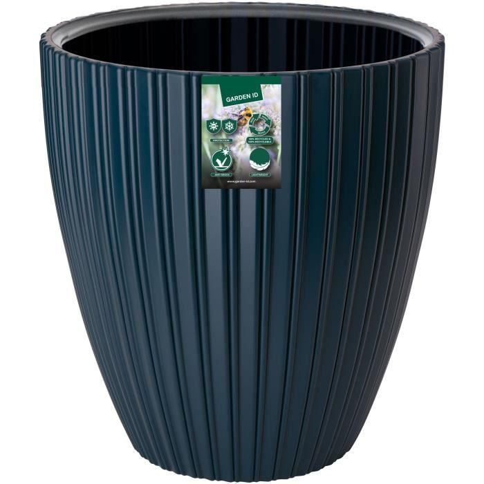 Maceta - Garden ID - Fancy - 40 x 42 cm - Para jardín, balcones o interiores - Azul petróleo 1