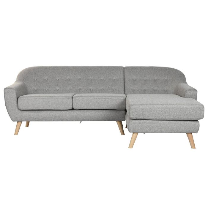 DKD Home Decor Sofá Scandi Chaiselongue de Poliéster Gris 144 x 84 x 226 cm 0 DKD Home Decor Sofá Scandi Chaiselongue de Poliéster Gris 144 x 84 x 226 cm 0