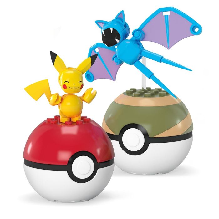 Mega Construx Pokemon Pack 2 Pikachu Y Zubat Hxp12 Mattel 1