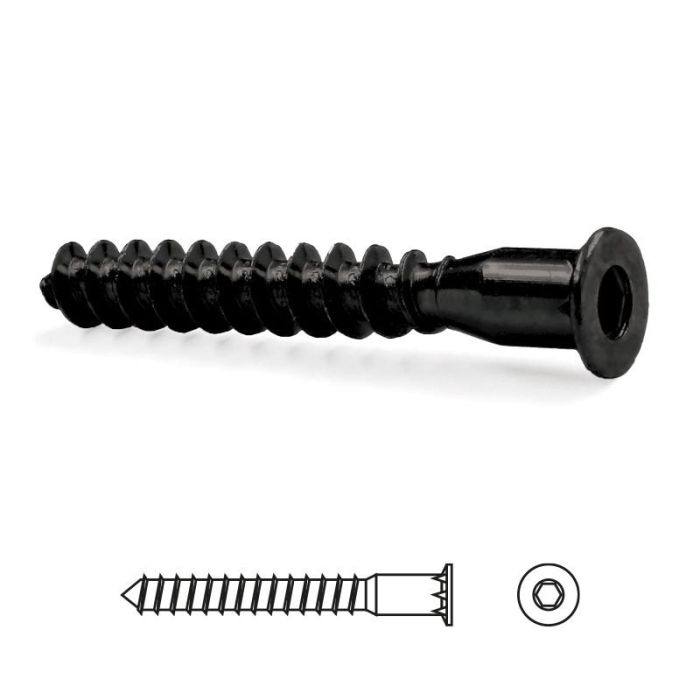 Tornillo Autorroscante Rosca Madera, Allen Pavonado 5-50 Cabeza Plana Con Punta Ucafix (100 Unidades) Tornillo Autorroscante Rosca Madera, Allen Pavonado 5-50 Cabeza Plana Con Punta Ucafix (100 Unidades)