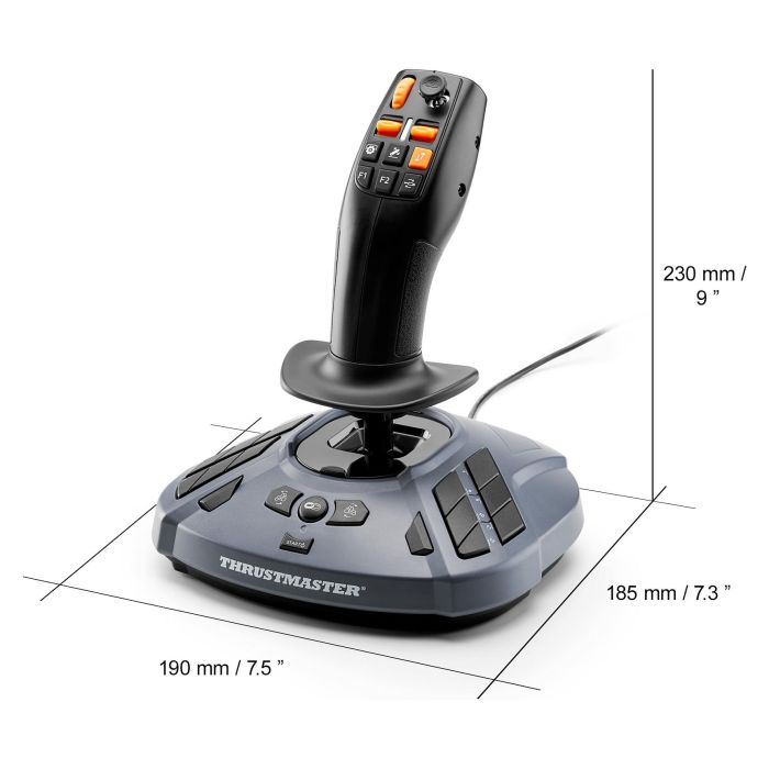 Thrustmaster SIMTASK FarmStick Joystick Multifuncional para Farming PC Alámbrico USB Tipo A Analógico/Digital 33 Botones 3