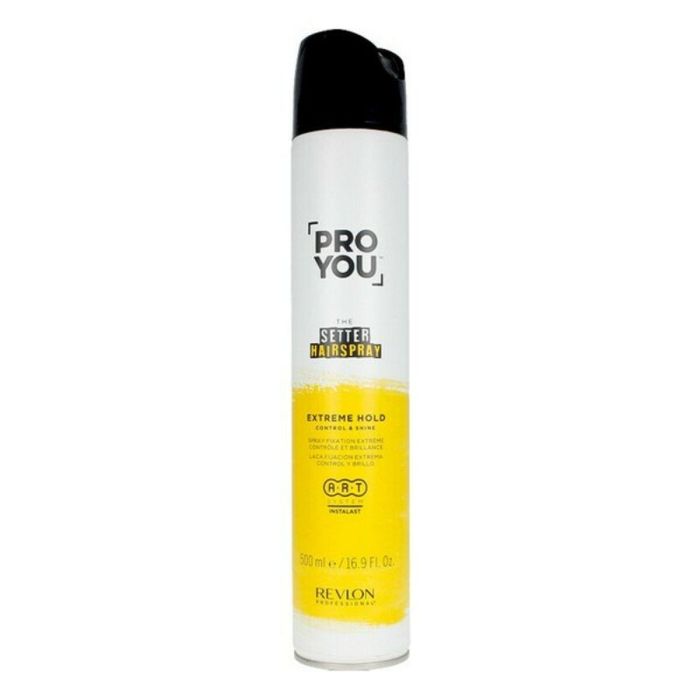 Revlon Y00245 PROYOU the hairspray strong Laca Fijación Ultra Fuerte. Tecnología INSTALAST, Brillo y Volumen 500 ml