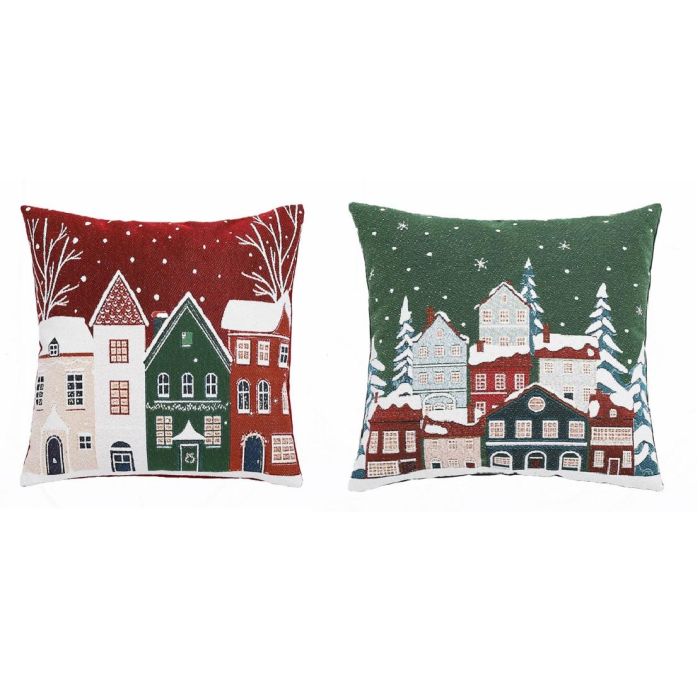 Funda Navidad Tradicional DKD Home Decor Burdeos Verde 1 x 45 x 45 cm (4 Unidades) 0 Funda Navidad Tradicional DKD Home Decor Burdeos Verde 1 x 45 x 45 cm (4 Unidades) 0
