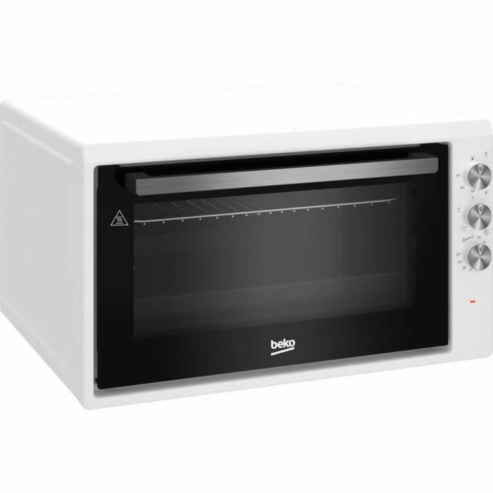 Mini horno - BEKO - BC50W - 50 L - Convección natural - 4 funciones - 2 ventanas - Puerta de cristal desmontable - Blanco