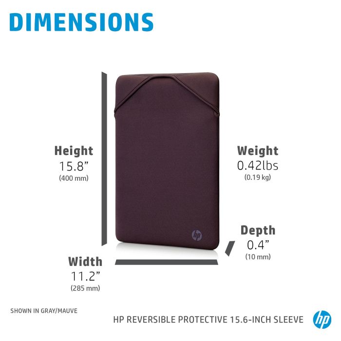 HP Funda Protectora Reversible para Portátil de 15.6 Pulgadas Malva