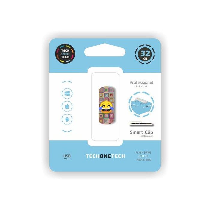 Memoria Usb 32Gb Tech-One-Tech Emoji Me Parto 2.0 (Incluye Canon Lpi De 0.24 )
