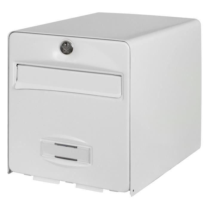 BURG WACHTER Buzón Balthazar en acero galvanizado - 2 puertas - Blanco 1 BURG WACHTER Buzón Balthazar en acero galvanizado - 2 puertas - Blanco 1