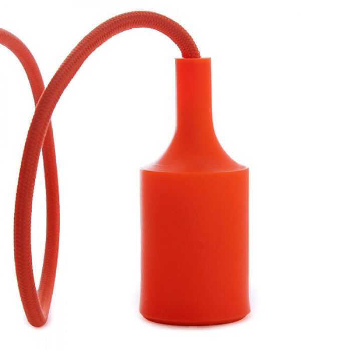 Portalámparas E27 Cable - Rosetón Naranja 2 Portalámparas E27 Cable - Rosetón Naranja 2