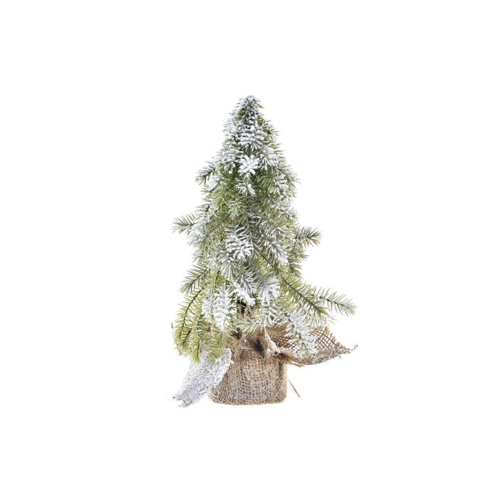 DKD Home Decor Árbol de Navidad Tradicional Verde Natural de PVC, 15x15x30 cm (2 Unidades)