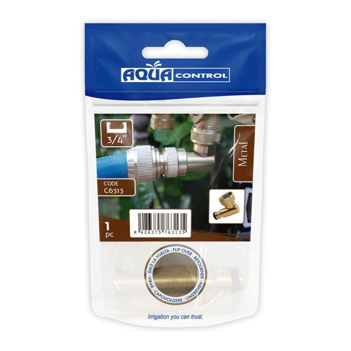 Adaptador de grifo rosca hembra 3/4" codo laton aqua control 1