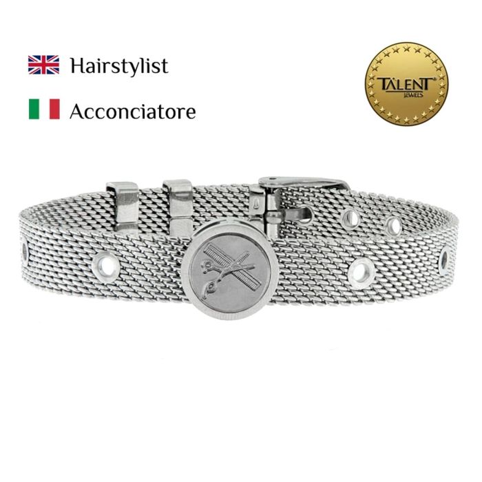 Pulsera Unisex Hairstylist Talent Jewels TJA-3-19-03-1-235 Plateado 1 Pulsera Unisex Hairstylist Talent Jewels TJA-3-19-03-1-235 Plateado 1