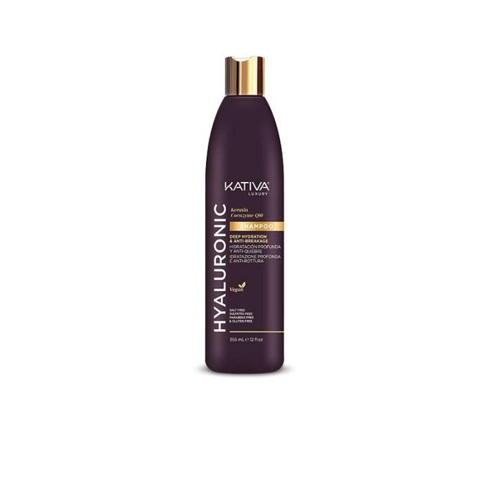 Kativa Champú Hyaluronic Keratina Q10 355ml - Hidratación Profunda, Fortalece y Antioxidante