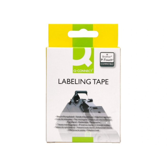 Q-connect TZE-131 Cinta para Rotuladora, Transparente-Negro, 12mm, 8m 6