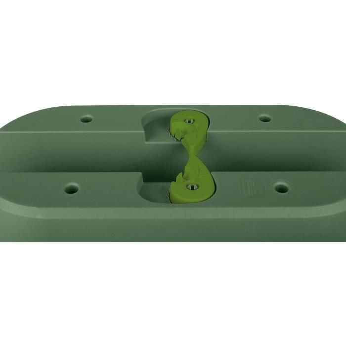Eda EDA1700490098073 Jardinera Cavaliere Osaka con sistema de fijación para balcones y barandillas 19,5 L Verde laurel. 2