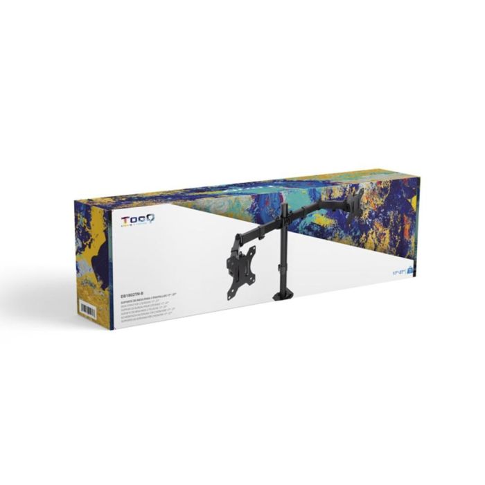 Tooq DB1802TN-B Soporte de Mesa para 2 Monitores 17-27", Giratorio, Inclinable, VESA 75x75/100x100, hasta 8kg/brazo, Negro 3 Tooq DB1802TN-B Soporte de Mesa para 2 Monitores 17-27", Giratorio, Inclinable, VESA 75x75/100x100, hasta 8kg/brazo, Negro 3