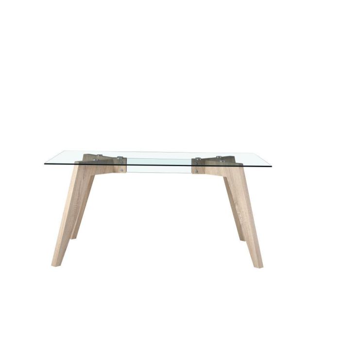 Mesa de Comedor DKD Home Decor Cristal Madera MDF 160 x 90 x 75 cm 1 Mesa de Comedor DKD Home Decor Cristal Madera MDF 160 x 90 x 75 cm 1
