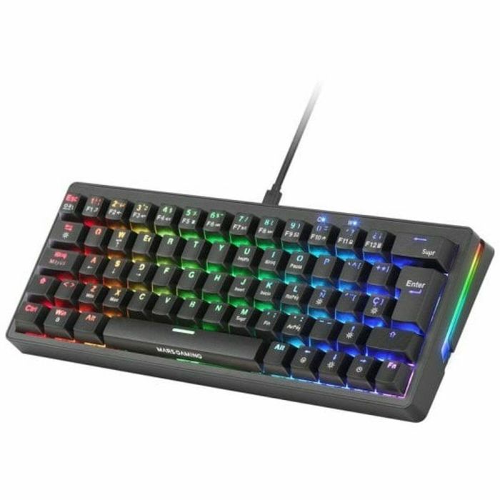 Mars Gaming MKMINIPRO Teclado Gaming Mecánico 60% RGB, Switches SKN Amarillo Silenciosos, Multiplataforma 19