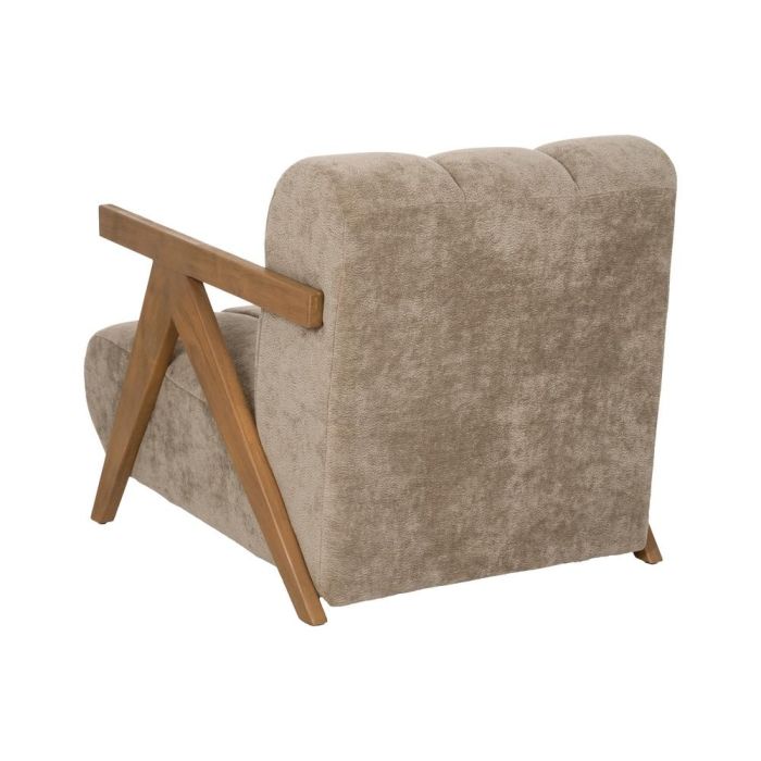 Sillón Taupe Madera de Abedul Salón 76,50 X 87 X 72,50 cm