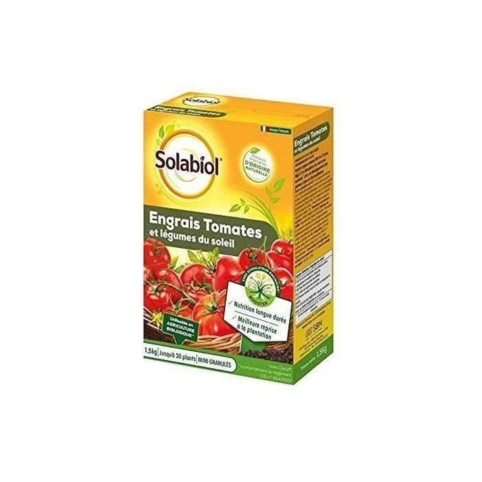Solabiol SOTOMY15 Fertilizante Nutritivo para Tomates, Calabacines, Berenjenas y Pepinos de 1.5 Kg 1