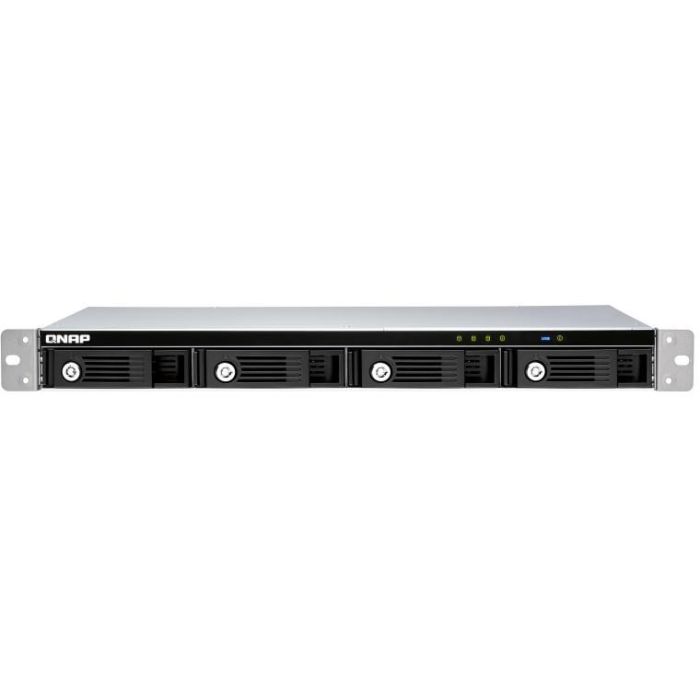 QNAP TR-004U Carcasa Externa de Rack 1U 4 Bahías para HDD/SSD 2.5/3.5" SATA, USB-C 3.2 Gen 1, RAID, Hot-Swap 1