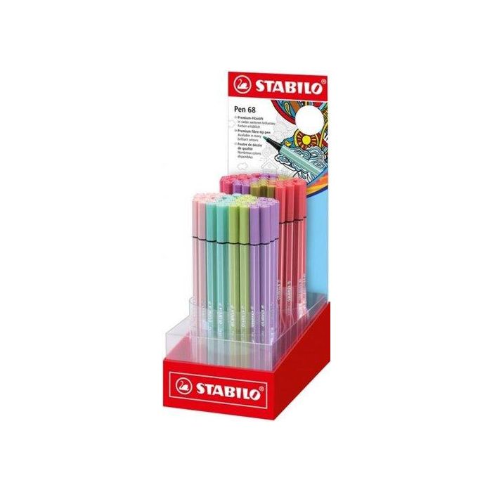 Rotulador Fibra Stabilo Pen 68 Expositor De 80