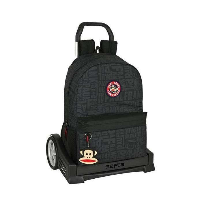 Mochila Escolar con Ruedas Paul Frank Team player Negro 30 x 46 x 14 cm Mochila Escolar con Ruedas Paul Frank Team player Negro 30 x 46 x 14 cm