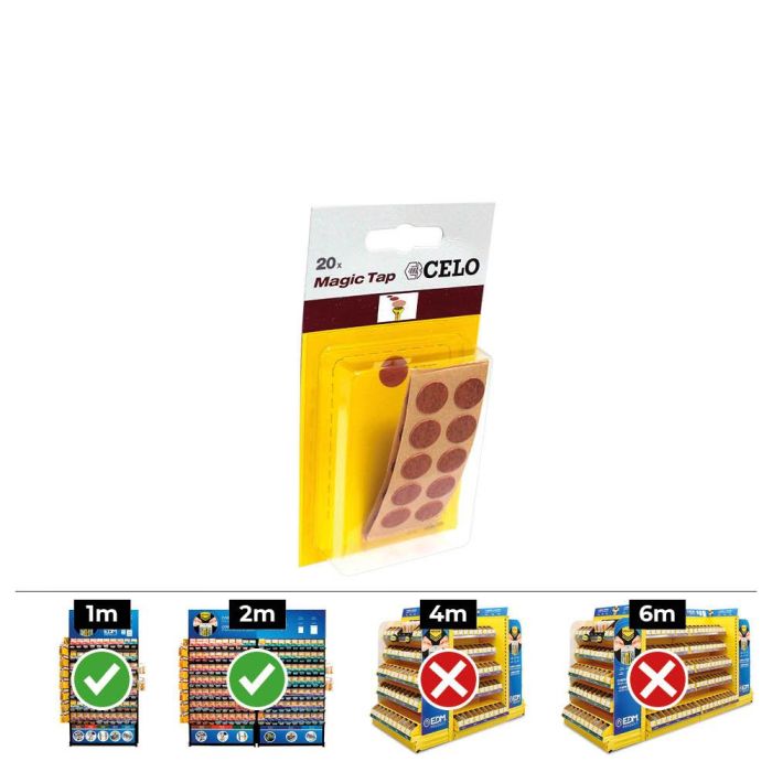 Celo Tapon adhesivo DIN/ref mtap Ø13mm Sapely - Caja 10 blisters (200 unid.) PVC resistente a la humedad 0 Celo Tapon adhesivo DIN/ref mtap Ø13mm Sapely - Caja 10 blisters (200 unid.) PVC resistente a la humedad 0