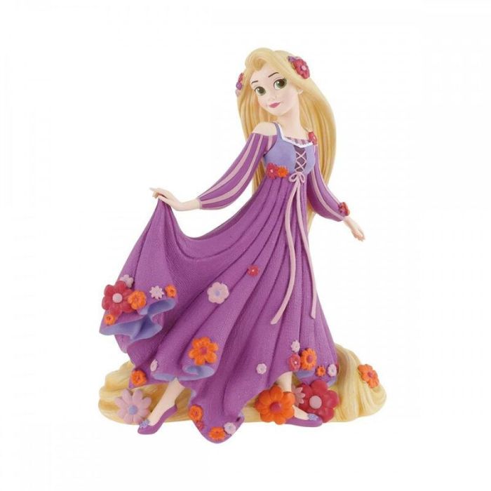 Enesco Figura Decorativa Disney Rapunzel Floreada - Clásicos Disney, Resina Pintada a Mano 21 cm