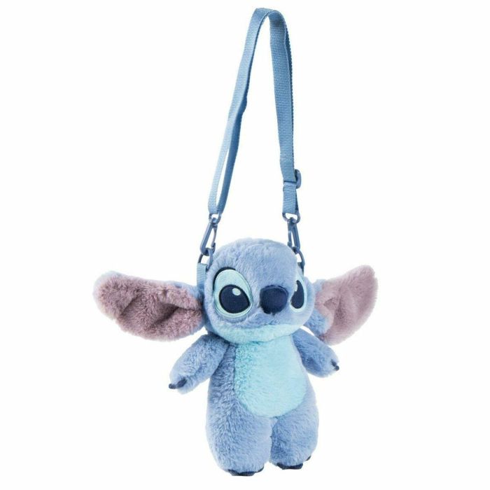 Cerdá Bolso de Peluche para Niños - Diseño Stitch Azul, Medidas 16 x 28 x 11 cm - Ideal para Edades de 3 Años en Adelante