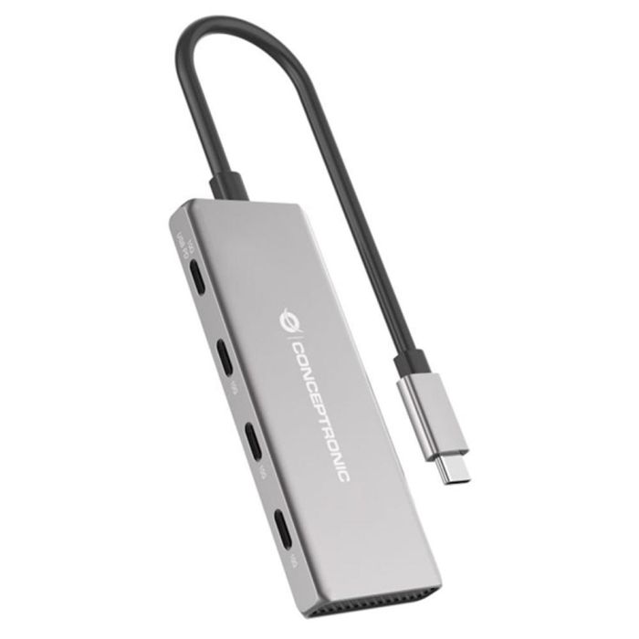 Conceptronic Hub USB Tipo C HUBBIES16G - 4 Puertos USB-C, USB 3.2 Gen 2 (10 Gbps), Power Delivery 100W, Compatible con MacBook, Chromebook, Windows 0 Conceptronic Hub USB Tipo C HUBBIES16G - 4 Puertos USB-C, USB 3.2 Gen 2 (10 Gbps), Power Delivery 100W, Compatible con MacBook, Chromebook, Windows 0