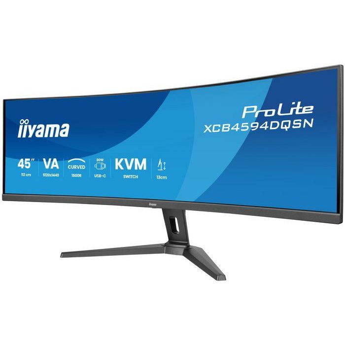 Iiyama Monitor G-MASTER 45" Curvo UWQHD 5120x1440 165Hz 1ms HDR400 AMD FreeSync Negro XCB4594DQSN-B1 2