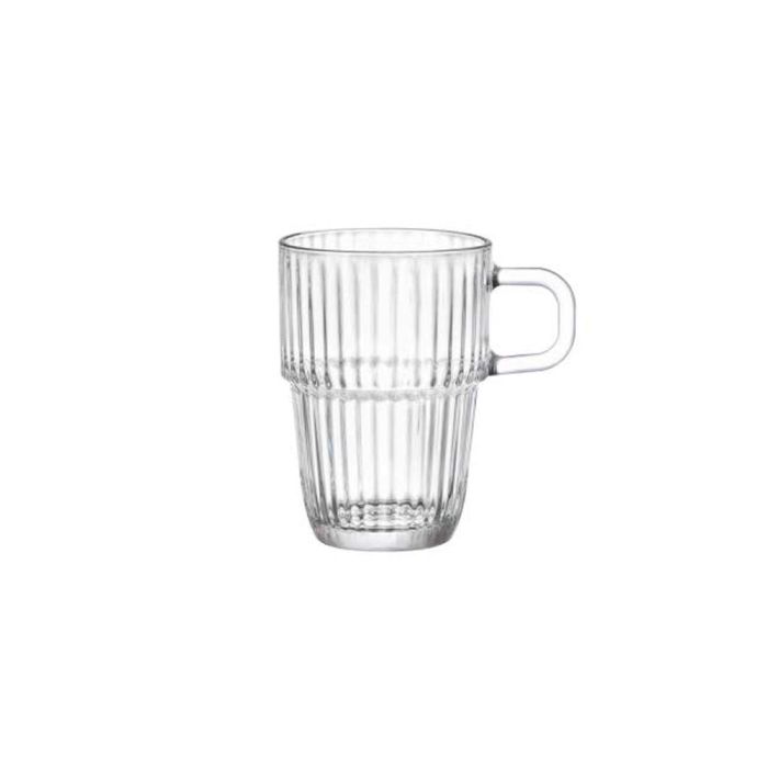Bormioli Rocco Mug Barshine 315 ml Vidrio Templado Apilable – Resistente a Choques Térmicos y Mecánicos (12 Unidades)