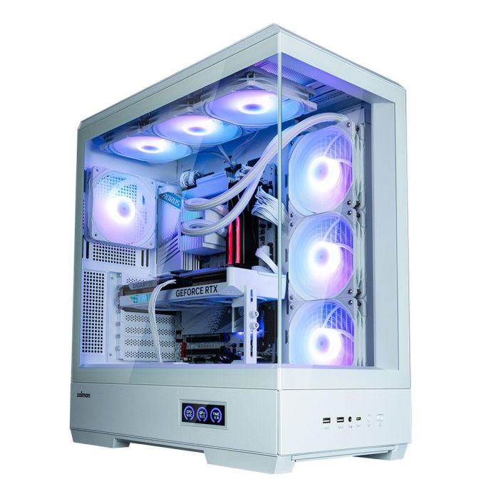 Zalman P50 DS White Midi Tower PC Blanco con Ventana Lateral de Cristal Templado y Soporte ATX 16