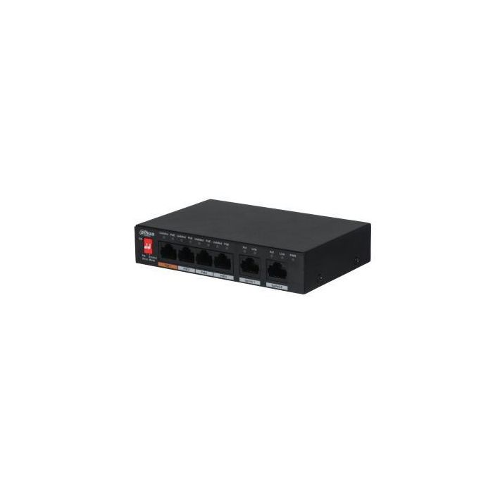 Dahua Switch PoE 4 puertos Fast Ethernet + 2 RJ45 uplink no gestionable 3